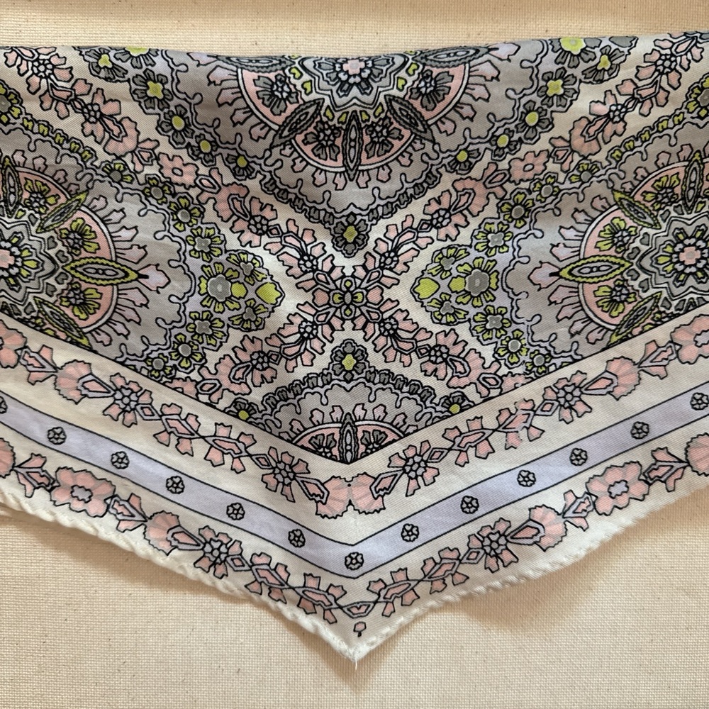 Echo Floral Cream and Pink Scarf